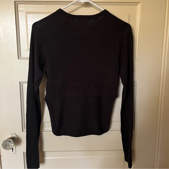 Cheap Monday dolls kill black cropped high low tricky knit sweater - Picture 3 of 5